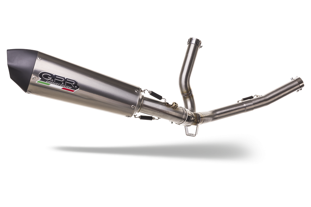 Pot echappement compatible avec Suzuki Sv 650 - S 1999-2002, Gpe Ann. titanium, Pot échappement homologué et légal, silencieux avec mi-collecteur y db killer amovible 