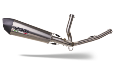 Pot echappement compatible avec Suzuki V-Strom DL650 2017-2020, Gpe Ann. titanium, Système demi complet homologué,pas légal pour les marchés européens, y compris db killer amovible 