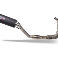 Pot echappement compatible avec Yamaha Tracer 9 2021-2024, Furore Nero, Pot d'échappement complet racing, compris de collecteur et db killer amovible, sans homologation 