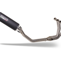 Pot echappement compatible avec Yamaha Tracer 9 GT 2021-2024, Furore Evo4 Nero, Pot échappement complet, non légal pour les pays de l'UE, avec db killer amovible 