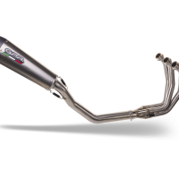 Exhaust compatible with Yamaha Tracer 9 GT 2021-2024, Gpe Ann. titanium, Full system exhaust, including removable db killer 