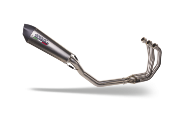 Pot echappement compatible avec Triumph Daytona 660 2023-2025, Gpe Ann. titanium, Pot échappement complet, non légal pour les pays de l'UE, avec db killer amovible 
