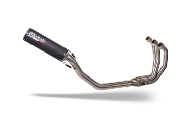 Pot echappement compatible avec Triumph Daytona 660 2023-2025, M3 Black Titanium, Pot échappement complet, non légal pour les pays de l'UE, avec db killer amovible 