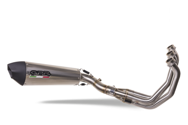 Pot echappement compatible avec Yamaha Mt-09 2021-2024, Gpe Ann. titanium, Pot échappement complet, non légal pour les pays de l'UE, avec db killer amovible 