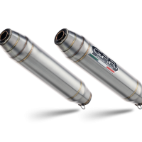 Exhaust compatible with Suzuki GSX-R1000 2007-2008, Deeptone Inox, Dual slip-on including removable db killers and link pipes 