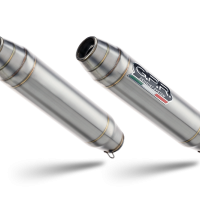 Exhaust compatible with Suzuki Gw 250 F Inazuma 2012-2017, Deeptone Inox, Dual slip-on exhausts including link pipes 