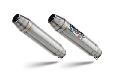 Pot echappement compatible avec Aprilia Dorsoduro 750 2008-2016, Deeptone Inox, Double pot échappement racing, avec les tuyaux de liaison, article sans homologation 