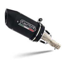 Exhaust compatible with Suzuki GSX-S 1000F 2015-2016, Furore Nero, Slip-on exhaust including removable db killer and link pipe 