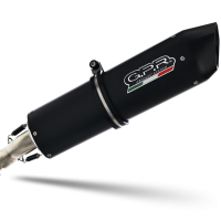 Exhaust compatible with Moto Guzzi Norge 850 2006-2011, Furore Nero, Slip-on exhaust including removable db killer and link pipe 
