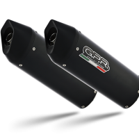 Pot echappement compatible avec Kawasaki ZX-10R 2006-2007, Furore Nero, Paire de pot d'échappement homologuées, montage avec brides spécifiques, livrées avec db killers amovible 