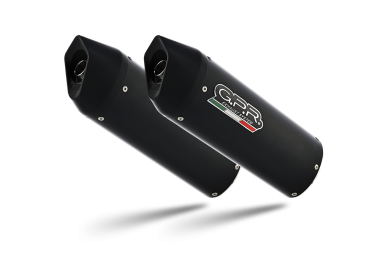 Exhaust compatible with Ducati Monster S4 2001-2003, Furore Nero, Dual slip-on including removable db killers and link pipes 