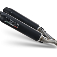 Pot echappement compatible avec Moto Morini Corsaro 1200 2005-2011, Furore Nero, Paire de pot d'échappement homologuées, livrées avec db killer amovible et raccords spécifiques 