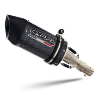 Exhaust compatible with Suzuki GSX-S 1000F 2017-2020, Furore Evo4 Poppy, Slip-on exhaust including removable db killer and link pipe 