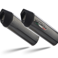 Exhaust compatible with Royal Enfield Continental 650 2019-2020, Furore Evo4 Poppy, Dual slip-on exhausts including removable db killers and link pipes 