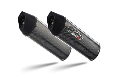 Exhaust compatible with Bmw R1200S 2006-2008, Furore Poppy, Dual slip-on including removable db killers and link pipes 