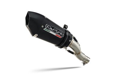 Pot echappement compatible avec Aprilia RS 457 2024-2025, Gpe Ann. Black titanium, Pot Echappement homologué pour les marchés non européens 