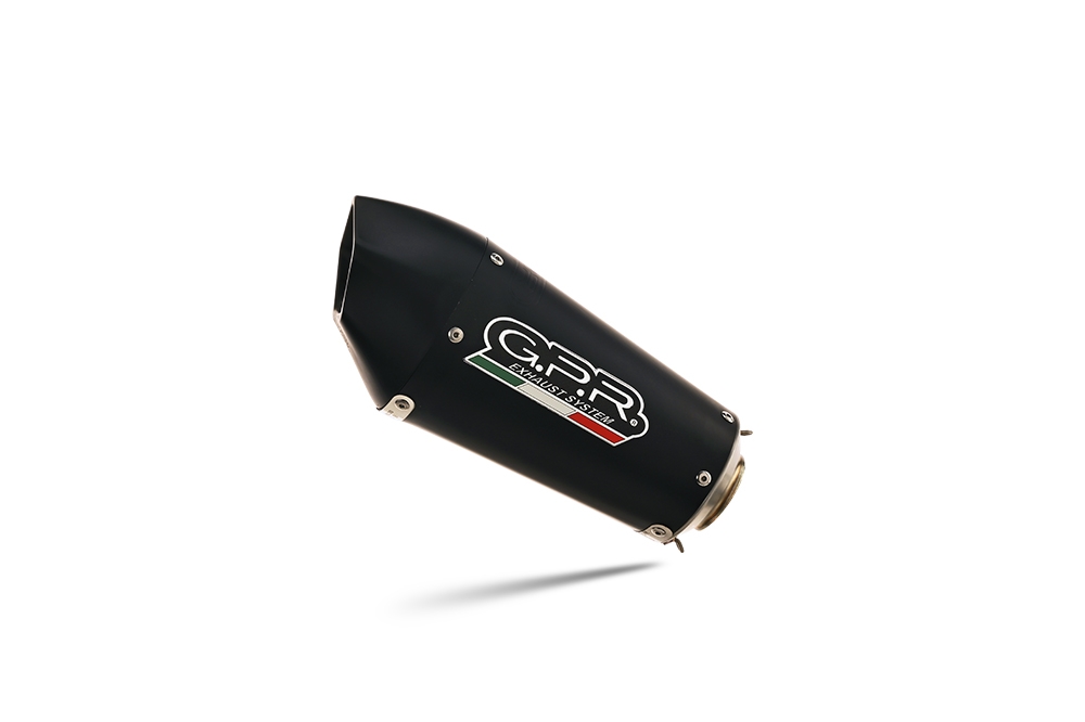 Pot echappement compatible avec Aprilia RS 457 2024-2025, Gpe Ann. Black titanium, Pot Echappement homologué pour les marchés non européens 