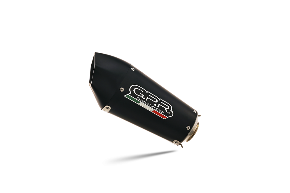 Exhaust compatible with Ducati Multistrada 950 V2 S 2021-2024, GP Evo4 Black Titanium, Slip-on exhaust including removable db killer and link pipe 