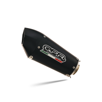 Exhaust compatible with Ducati Multistrada 950 V2 S 2021-2024, GP Evo4 Black Titanium, Slip-on exhaust including removable db killer and link pipe 