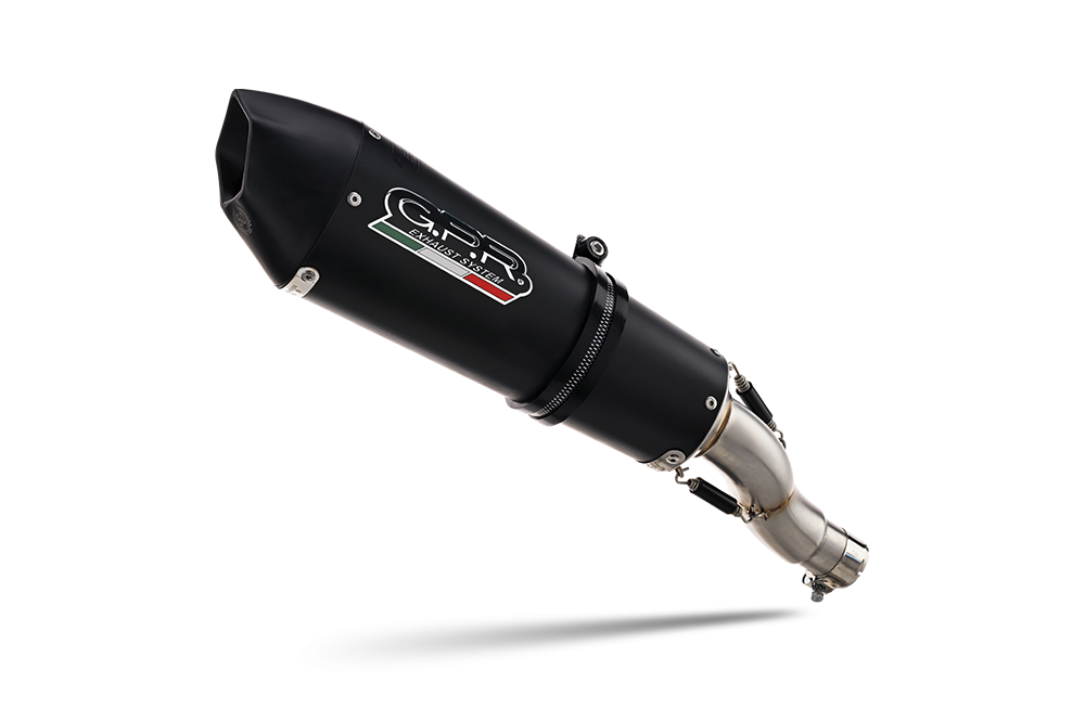 Pot echappement compatible avec Cf Moto 650 Mt 2021-2024, Gpe Ann. Black titanium, Pot Echappement homologué pour les marchés non européens 