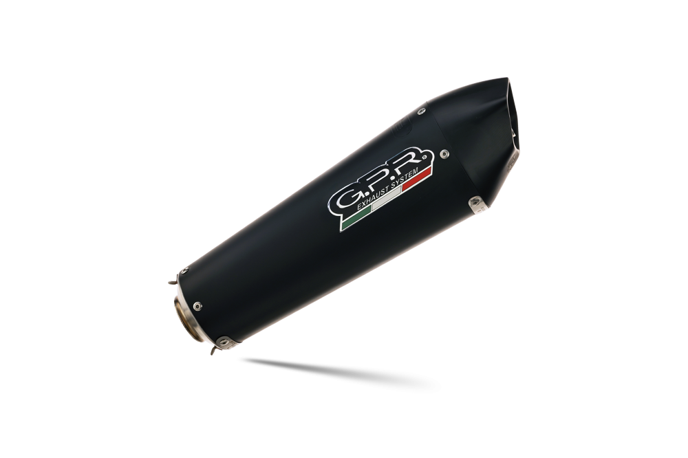 Exhaust compatible with Ducati Multistrada 620 2005-2007, Gpe Ann. Black titanium, Dual slip-on including removable db killers and link pipes 