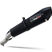 Exhaust compatible with Gilera Gp 800 2008-2013, Gpe Ann. Black titanium, Mid-Full system exhaust including removable db killer 