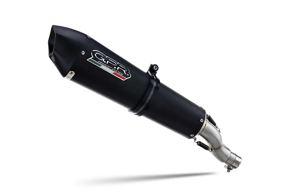Exhaust compatible with Honda CRF1000L Africa Twin 2015-2017, Gpe Ann. Black titanium, Slip-on exhaust including removable db killer and link pipe 