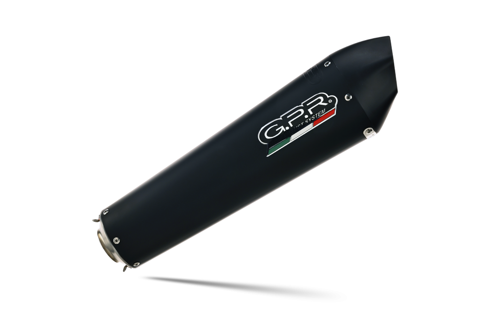 Exhaust compatible with Gilera Gp 800 2008-2013, Gpe Ann. Black titanium, Mid-Full system exhaust including removable db killer 