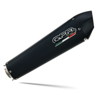 Exhaust compatible with Gilera Gp 800 2008-2013, Gpe Ann. Black titanium, Mid-Full system exhaust including removable db killer 