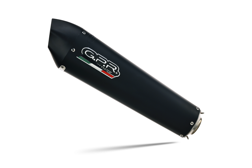 Exhaust compatible with Honda CRF1000L Africa Twin 2015-2017, Gpe Ann. Black titanium, Slip-on exhaust including removable db killer and link pipe 