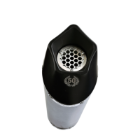 Exhaust compatible with Ducati Multistrada 950 V2 S 2021-2024, GP Evo4 Black Titanium, Slip-on exhaust including removable db killer and link pipe 