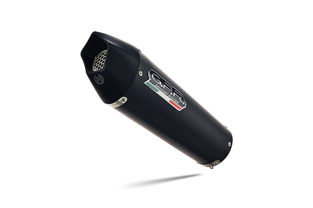 Exhaust compatible with Honda CBR500R 2023-2024, GP Evo4 Black Titanium, Slip-on exhaust including removable db killer and link pipe 