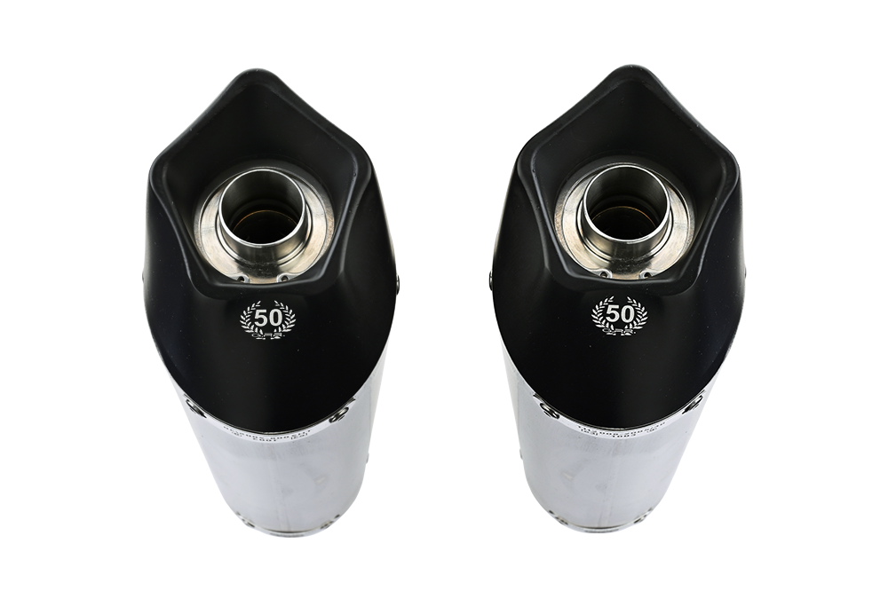 Exhaust compatible with Kawasaki Ninja 1000 2011-2016, Gpe Ann. Black titanium, Dual slip-on including removable db killers and link pipes 