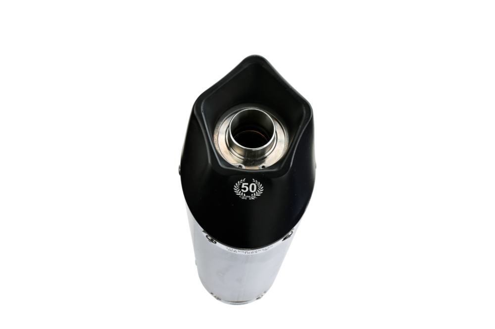 Exhaust compatible with Ducati Multistrada 1200 2010-2014, Gpe Ann. Black titanium, Slip-on exhaust including removable db killer and link pipe 