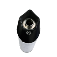 Exhaust compatible with Ducati Multistrada 1200 2010-2014, Gpe Ann. Black titanium, Slip-on exhaust including removable db killer and link pipe 