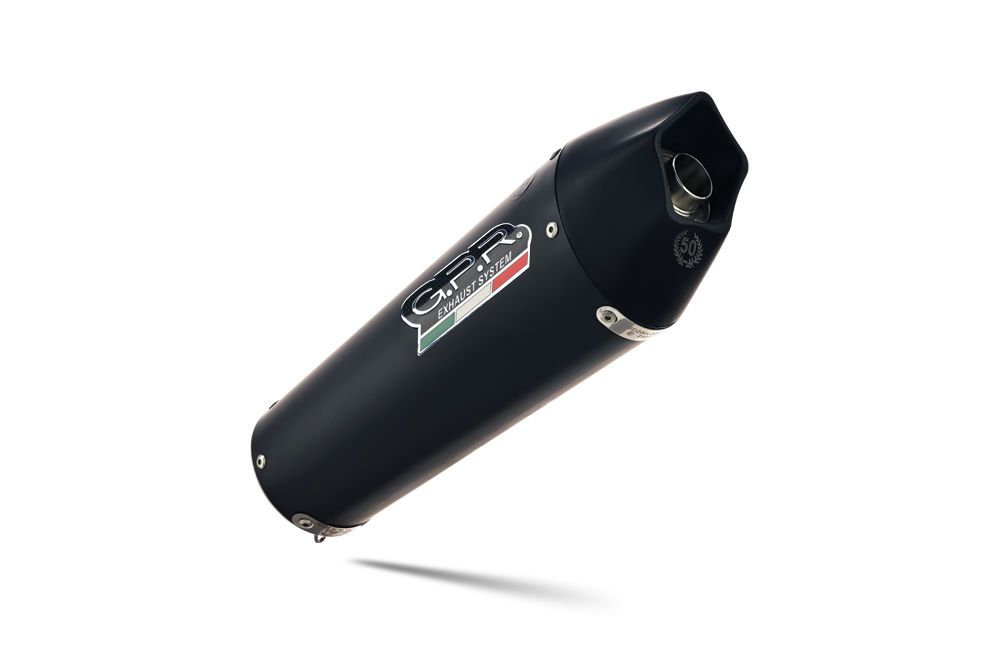 Exhaust compatible with Gilera Gp 800 2008-2013, Gpe Ann. Black titanium, Mid-Full system exhaust including removable db killer 