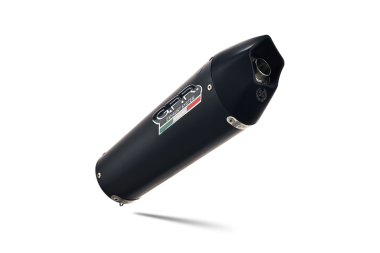 Exhaust compatible with Gilera Gp 800 2008-2013, Gpe Ann. Black titanium, Mid-Full system exhaust including removable db killer 