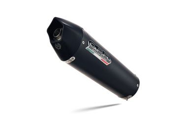 Exhaust compatible with Ducati Hypermotard 796 2010-2012, Gpe Ann. Black titanium, Mid-Full system exhaust including removable db killer 