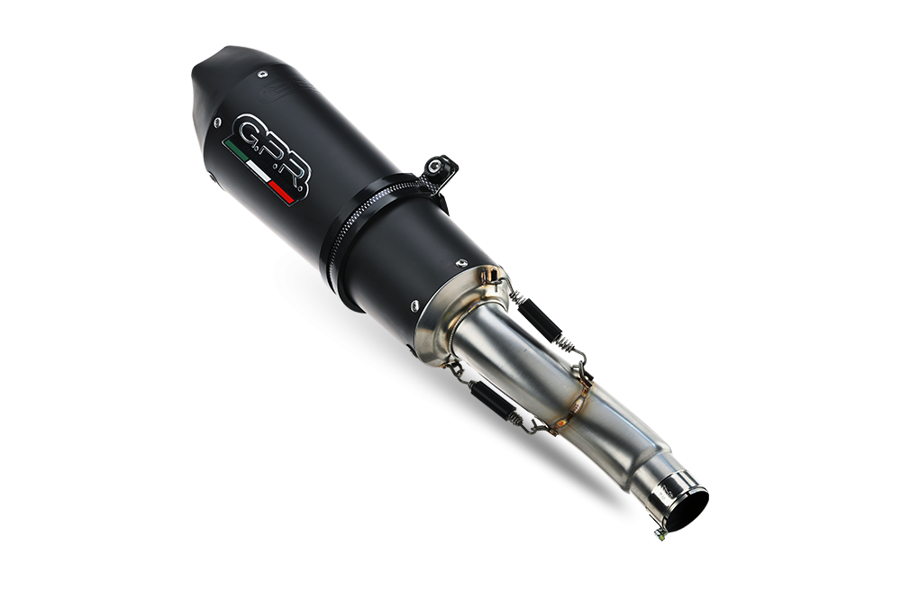Pot echappement compatible avec Cf Moto 650 Mt 2021-2024, Gpe Ann. Black titanium, Pot Echappement homologué pour les marchés non européens 