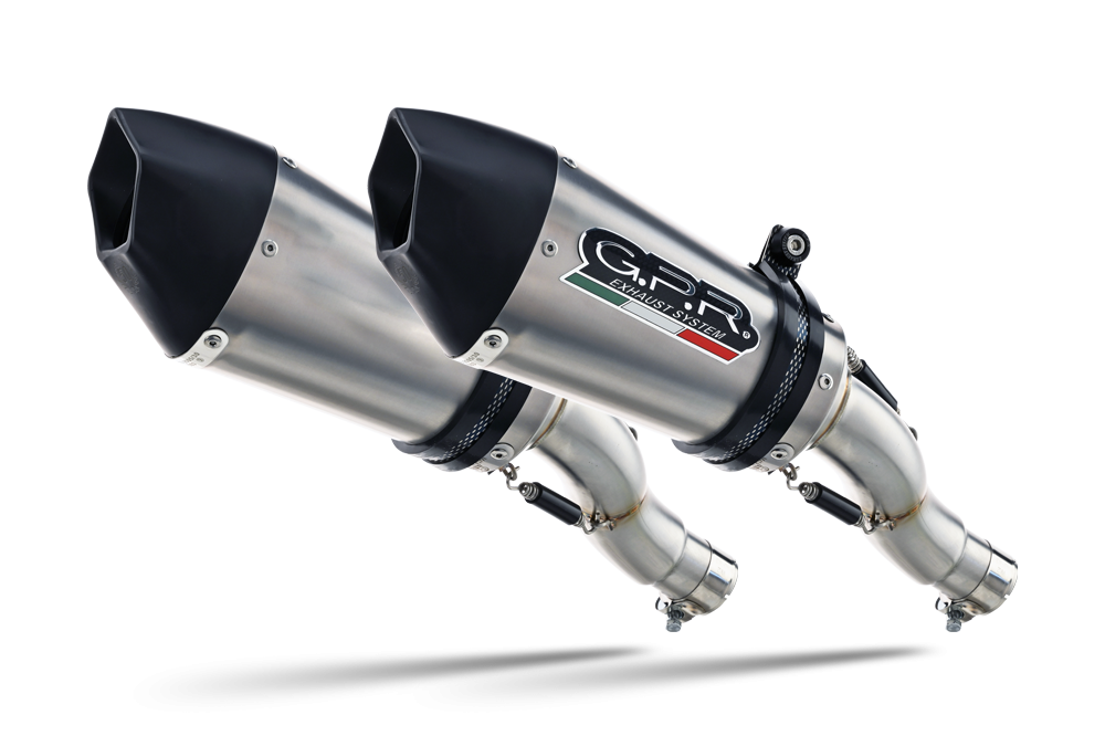 Exhaust compatible with Kawasaki Ninja 1000 2017-2020, GP Evo4 Titanium, Dual slip-on including removable db killers and link pipes 