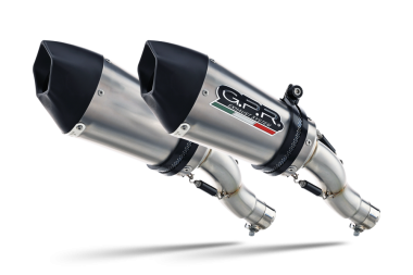 Exhaust compatible with Kawasaki Z1000 2010-2013, Gpe Ann. titanium, Dual slip-on including removable db killers and link pipes 