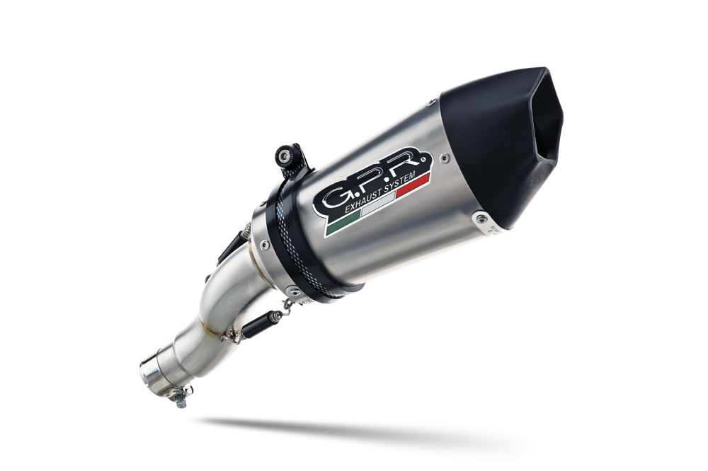 Exhaust compatible with Bmw R Nine-T 1200 - Pure - Racer - Scrambler - Urban G/S 2013-2016, Gpe Ann. titanium, Slip-on exhaust including removable db killer and link pipe 