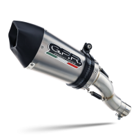 Pot echappement compatible avec Yamaha Mt-25 250 2016-2017, Gpe Ann. titanium, Échappement légal, homologué,silencieux avec db killer amovible et tuyau de liaison spécifique 