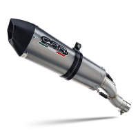 Pot echappement compatible avec Cf Moto 650 Mt 2021-2024, Gpe Ann. Titanium, Pot Echappement homologué pour les marchés non européens 