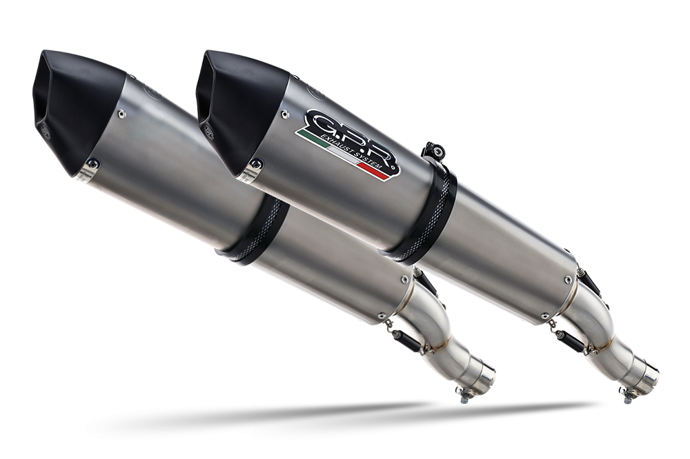Exhaust compatible with Bmw K1600GTL 2021-2025, GP Evo4 Titanium, Dual slip-on including removable db killers and link pipes 