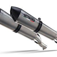 Exhaust compatible with Suzuki Hayabusa GSX1300R 1999-2006, Gpe Ann. titanium, Dual slip-on including removable db killers and link pipes 
