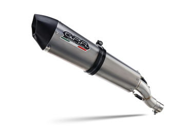 Exhaust compatible with Yamaha YZ 450F 2007-2009, Gpe Ann. titanium, Slip-on exhaust including removable db killer and link pipe 