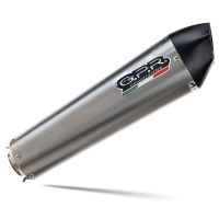 Exhaust compatible with Bmw F800R 2009-2014, Gpe Ann. titanium, Slip-on exhaust including removable db killer and link pipe 