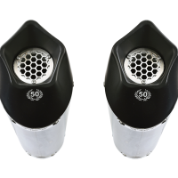 Exhaust compatible with Kawasaki Ninja 1000 2017-2020, GP Evo4 Titanium, Dual slip-on including removable db killers and link pipes 