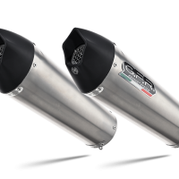 Exhaust compatible with Bmw K1600GTL 2021-2025, GP Evo4 Titanium, Dual slip-on including removable db killers and link pipes 